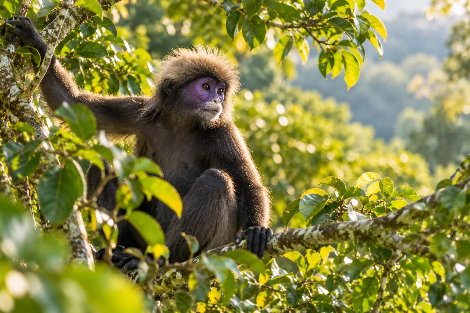 Purple-Faced Langur